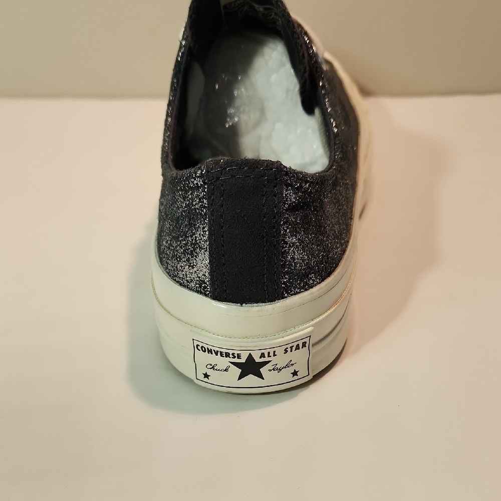 Converse Low-Top Sneakers in Black Speckle with Cream Sole W Size 8 M Size 6 Nwt - Picture 5 of 10